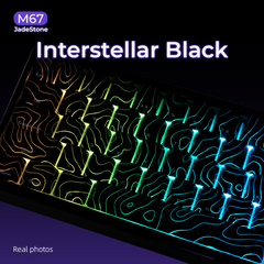 XVX M67 JadeStone Interstellar Black Tri-Mode RGB Mechanical Keyboard