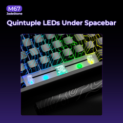 XVX M67 JadeStone Interstellar Black Tri-Mode RGB Mechanical Keyboard