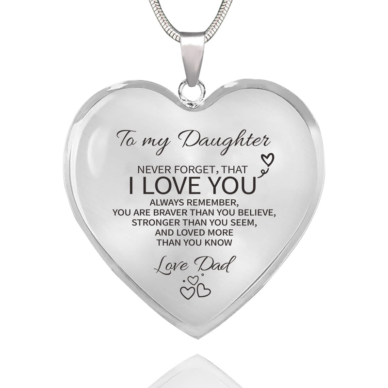 TAGOMEI Heart Necklace Gifts for Women Teens Daughter Gifts from Mom Dad To Daughter Necklace Mother Daughter Necklace Inspirational Graduation Birthday Gifts for Women Teens Daughter Granddaughter