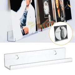 Clear Vinyl Record Shelf Wall Mount Wall Mount Album Record Holder Display