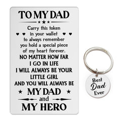 Hyturtle Dad Wallet Card From Daughter Unique Birthday Gifts for Dad - To My Dad - Dad Gifts From Daughter Fathers Day Gift from Daughter Meaningful Dad Gifts For Christmas New Dad Keepsake