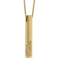 Personalized Silver Bar Name Necklace