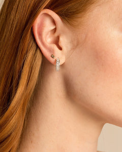 Beautifully Broken Baguette Mini Hoop Earrings