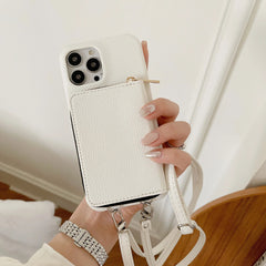 Luxury Crossbody Wallet Leather iPhone Case