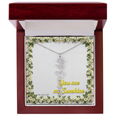 You are my sunshine. Name flower necklace.