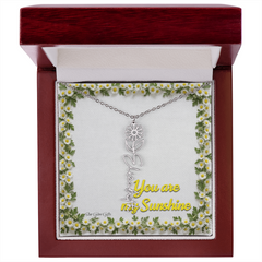 You are my sunshine. Name flower necklace.