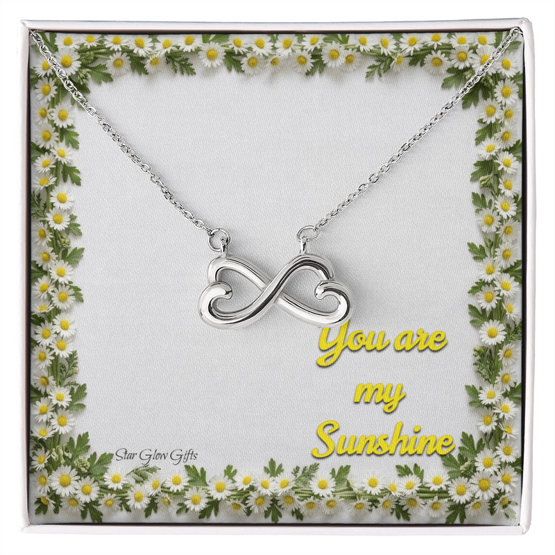 Double Hearts with Yellow Daisy Background Design 