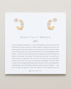 Beautifully Broken Baguette Mini Hoop Earrings