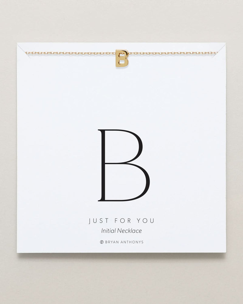 Just For You Initial Necklace — B