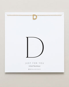 Just For You Initial Necklace — D