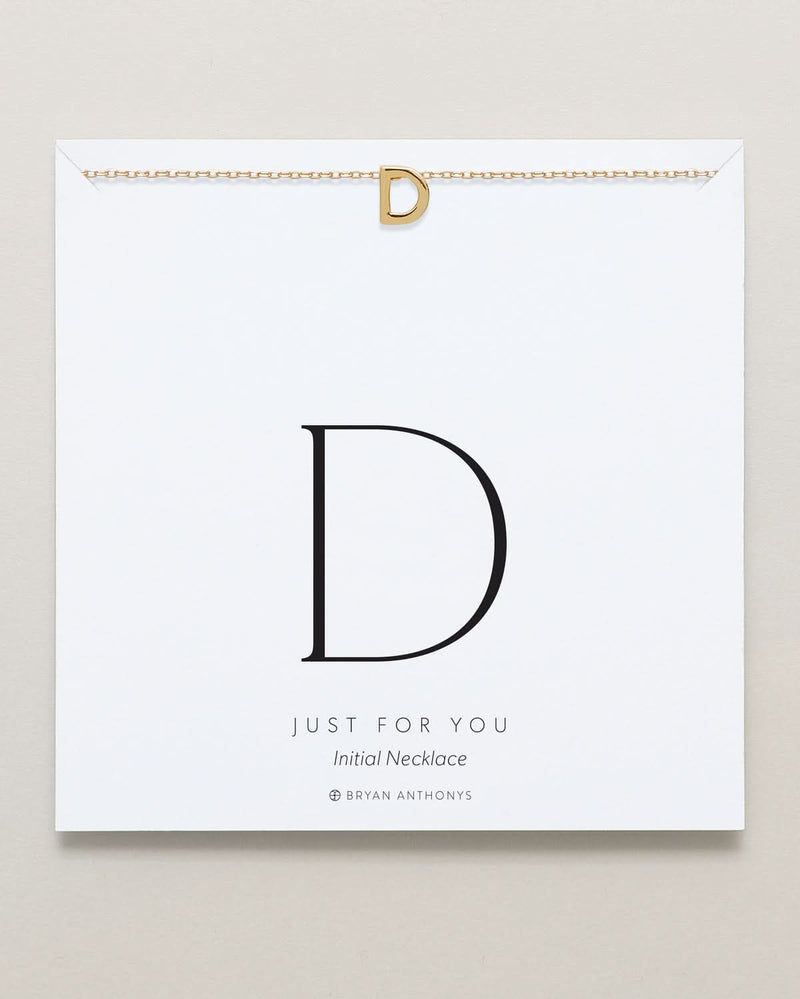 Just For You Initial Necklace — D