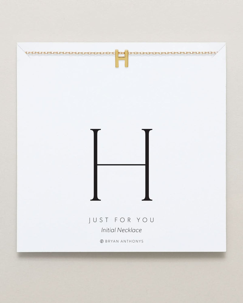 Just For You Initial Necklace — H