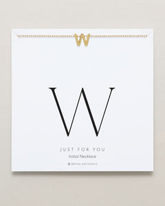Just For You Initial Necklace — W