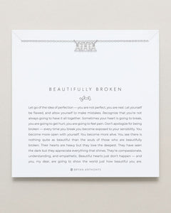Beautifully Broken Baguette Dainty Necklace