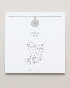 Birthstone Pendant Necklace — Peridot