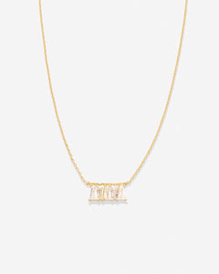 Beautifully Broken Baguette Dainty Necklace