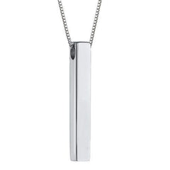 Personalized Silver Bar Name Necklace