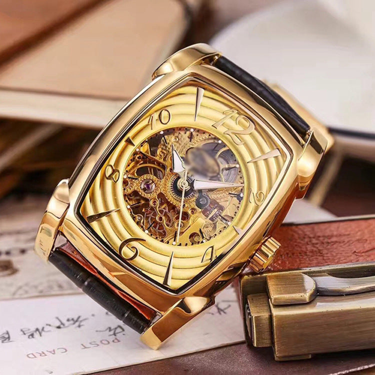 Mechanical Movement Engraved Men's Watch